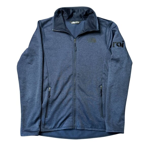 The North Face‎ Skyline Jacket Womens M Fleece Navy Blue Full Zip Logo Soft - Picture 1 of 11